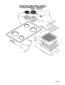 03 - Cooktop And Oven parts for Whirlpool Range RS363PCYN1 / from AppliancePartsPros.com