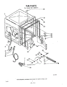 06 - Tub parts for Whirlpool SDF5000W4 / from AppliancePartsPros.com