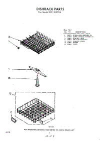 08 - Dish Rack parts for Whirlpool SDF5000W4 / from AppliancePartsPros.com