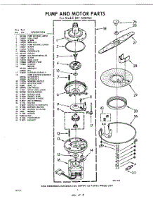 09 - Pump And Motor parts for Whirlpool SDF5000W4 / from AppliancePartsPros.com