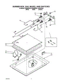 02 - Burner Box, Gas Valves, And Switches parts for Whirlpool Cooktop SC8630EXN3 / from AppliancePartsPros.com