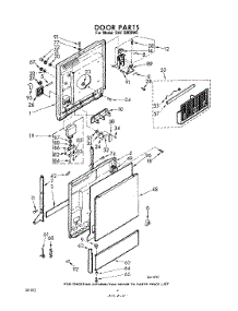 04 - Door parts for Whirlpool Dishwasher SHF5800W0 / from AppliancePartsPros.com