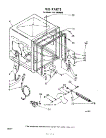 06 - Tub parts for Whirlpool Dishwasher SHF5800W0 / from AppliancePartsPros.com