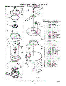 09 - Pump And Motor parts for Whirlpool Dishwasher SHF5800W0 / from AppliancePartsPros.com