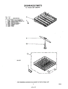 08 - Dish Rack parts for Whirlpool SDF5000W5 / from AppliancePartsPros.com