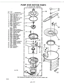 09 - Pump And Motor parts for Whirlpool SDF5000W5 / from AppliancePartsPros.com