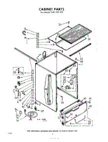 02 - Cabinet parts for Whirlpool SAF530W0 / from AppliancePartsPros.com