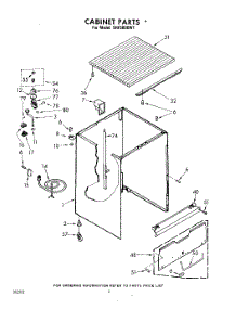 02 - Cabinet parts for Whirlpool Dishwasher SHF5800W1 / from AppliancePartsPros.com