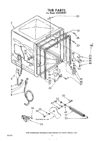 06 - Tub parts for Whirlpool Dishwasher SHF5800W1 / from AppliancePartsPros.com