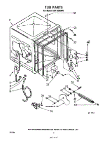 06 - Tub parts for Whirlpool SDF5000W6 / from AppliancePartsPros.com