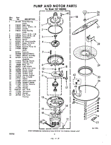 09 - Pump And Motor parts for Whirlpool SDF5000W6 / from AppliancePartsPros.com