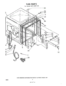 06 - Tub parts for Whirlpool SDF6000W0 / from AppliancePartsPros.com