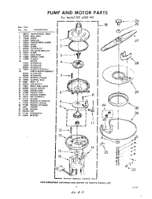 09 - Pump And Motor parts for Whirlpool SDF6000W0 / from AppliancePartsPros.com