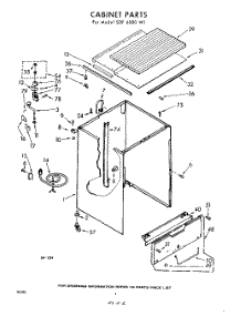 02 - Cabinet parts for Whirlpool SDF6000W1 / from AppliancePartsPros.com