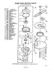 09 - Pump And Motor parts for Whirlpool SDF6000W1 / from AppliancePartsPros.com