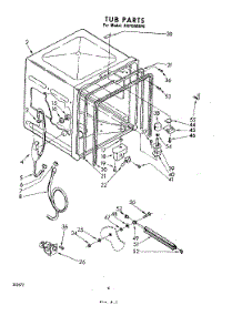 06 - Tub parts for Whirlpool Dishwasher SHF5880P0 / from AppliancePartsPros.com