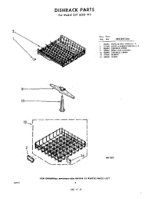 08 - Dish Rack parts for Whirlpool SDF6000W2 / from AppliancePartsPros.com