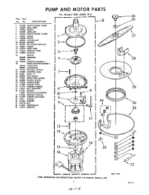 09 - Pump And Motor parts for Whirlpool SDF6000W2 / from AppliancePartsPros.com