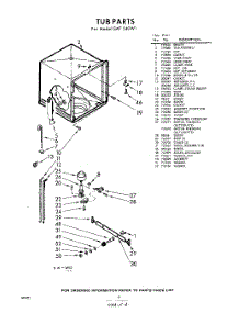 06 - Tub parts for Whirlpool SAF540W1 / from AppliancePartsPros.com