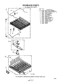 07 - Dish Rack parts for Whirlpool SAF540W1 / from AppliancePartsPros.com