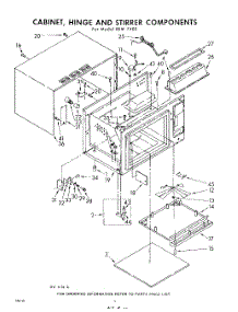 04 - Cabinet, Hinge, And Stirrer parts for Whirlpool REM7400 / from AppliancePartsPros.com