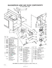 06 - Magnetron And Air Flow parts for Whirlpool REM7400 / from AppliancePartsPros.com