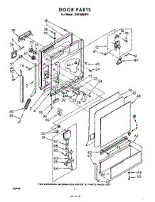 04 - Door parts for Whirlpool Dishwasher SHF5884P0 / from AppliancePartsPros.com