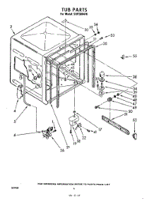 06 - Tub parts for Whirlpool Dishwasher SHF5884P0 / from AppliancePartsPros.com