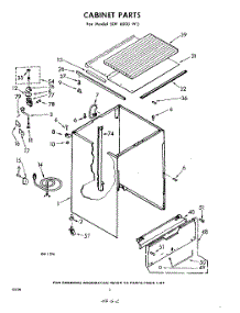 02 - Cabinet parts for Whirlpool SDF6000W3 / from AppliancePartsPros.com