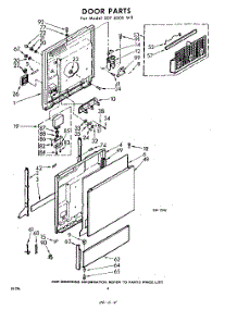 04 - Door parts for Whirlpool SDF6000W3 / from AppliancePartsPros.com