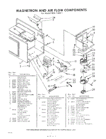 06 - Magnetron And Air Flow parts for Whirlpool REM74001 / from AppliancePartsPros.com