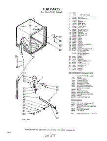 06 - Tub , Lit / Optional parts for Whirlpool SAF540W2 / from AppliancePartsPros.com