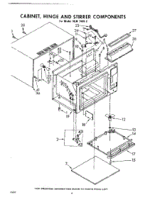 04 - Cabinet, Hinge And Stirrer parts for Whirlpool REM74002 / from AppliancePartsPros.com