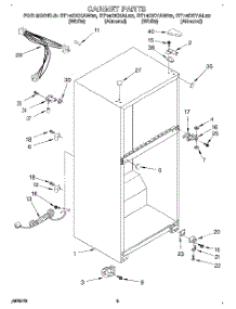 02 - Cabinet parts for Whirlpool Refrigerator RT14DKYAW02 / from AppliancePartsPros.com