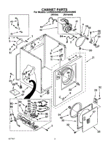 02 - Section parts for Whirlpool Dryer LGR5434AN0 / from AppliancePartsPros.com