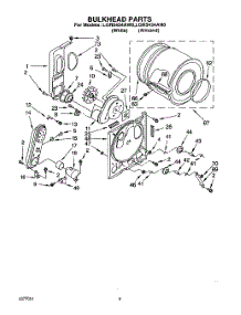 04 - Section parts for Whirlpool Dryer LGR5434AN0 / from AppliancePartsPros.com