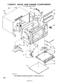 04 - Cabinet, Hinge And Stirrer parts for Whirlpool REM7600 / from AppliancePartsPros.com
