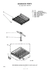 08 - Dish Rack parts for Whirlpool SDF7000W0 / from AppliancePartsPros.com