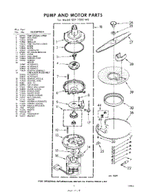 09 - Pump And Motor parts for Whirlpool SDF7000W0 / from AppliancePartsPros.com