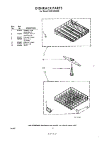 08 - Dish Rack parts for Whirlpool Dishwasher SHF6000W0 / from AppliancePartsPros.com