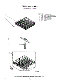 08 - Dish Rack parts for Whirlpool SDF7000W1 / from AppliancePartsPros.com