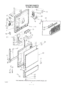 04 - Door parts for Whirlpool Dishwasher SHF6000W1 / from AppliancePartsPros.com