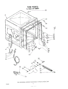 06 - Tub parts for Whirlpool Dishwasher SHF6000W1 / from AppliancePartsPros.com