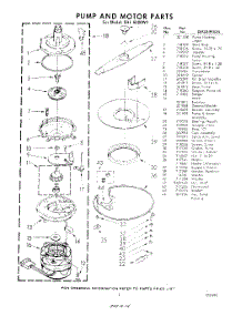 09 - Pump And Motor parts for Whirlpool Dishwasher SHF6000W1 / from AppliancePartsPros.com