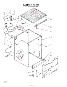 02 - Cabinet parts for Whirlpool Dishwasher SHF6002W0 / from AppliancePartsPros.com
