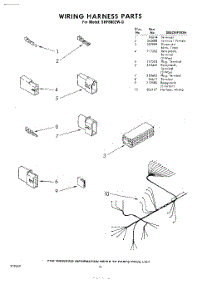 10 - Wiring Harness parts for Whirlpool Dishwasher SHF6002W0 / from AppliancePartsPros.com