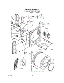 02 - Section parts for Whirlpool Dryer REP3422AL0 / from AppliancePartsPros.com