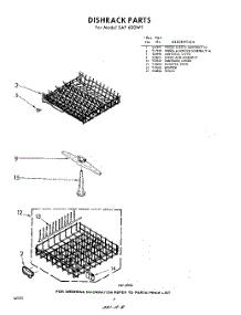 08 - Dish Rack parts for Whirlpool SAF600W9 / from AppliancePartsPros.com