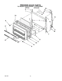 07 - Freezer Door parts for Whirlpool Refrigerator ET22PKXAN01 / from AppliancePartsPros.com