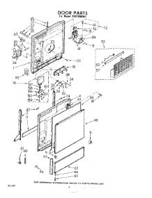 04 - Door parts for Whirlpool Dishwasher SHF7800W1 / from AppliancePartsPros.com